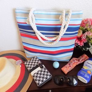 Stripe Beach Tote Bag